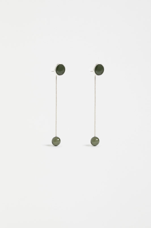 Laspar Long Drop Earring Earrings - ELK | DARK OLIVE