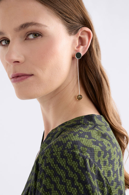 Laspar Long Drop Earring Earrings - ELK | DARK OLIVE