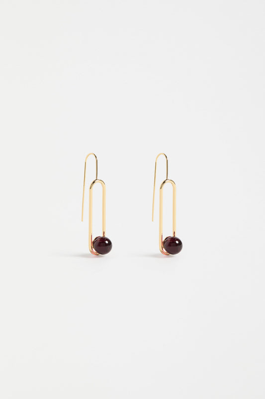 Laspar Hook Earring Earrings - ELK | MERLOT