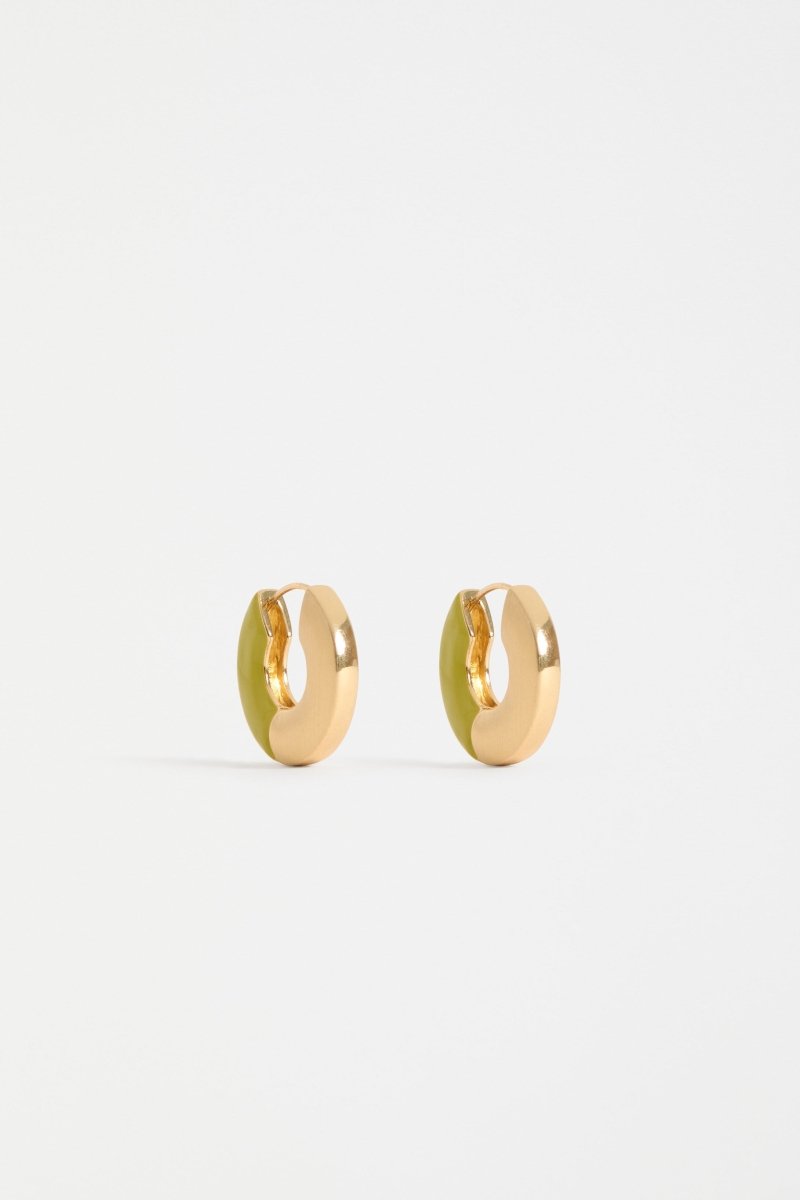 Itva Hoop Earring Earrings - ELK | CHARTREUSE