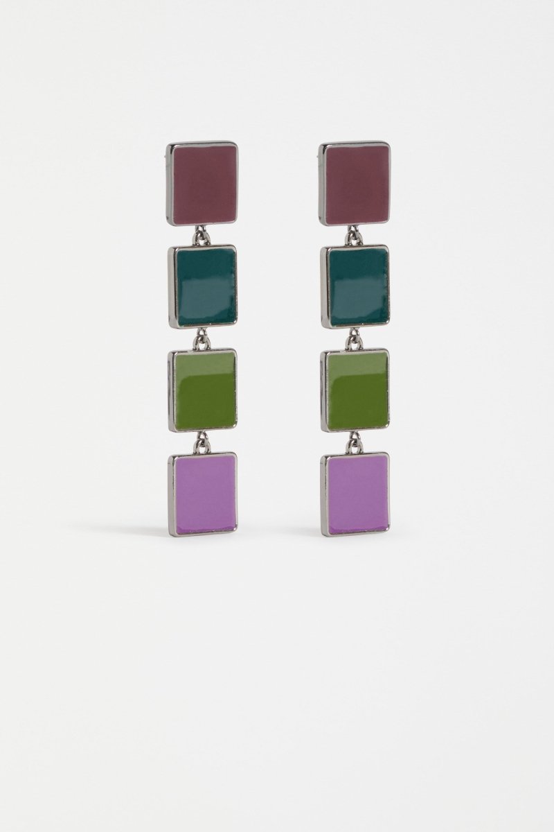 Vali Long Drop Earring Earrings - ELK | MERLOT