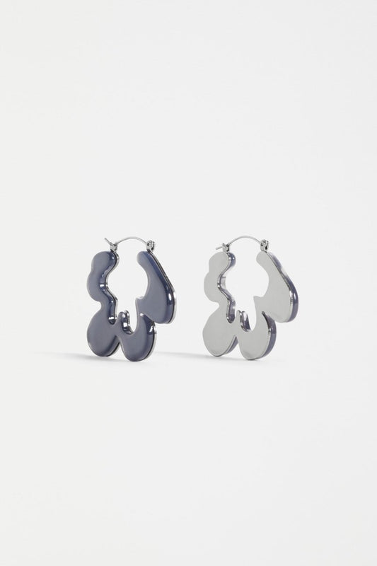 Lomma Hoop Earring Earrings - ELK | BRIGHT NAVY