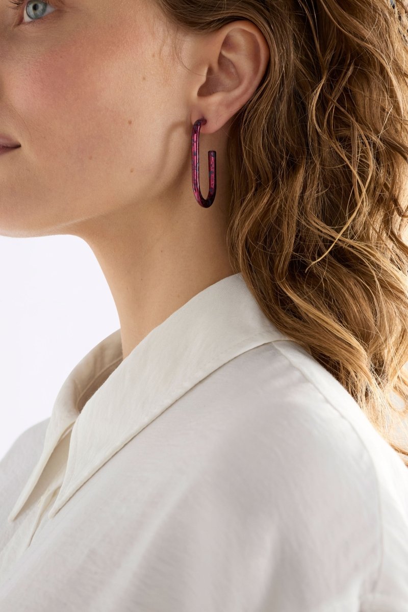 Alsmen Hoop Earring Earrings - ELK | MERLOT