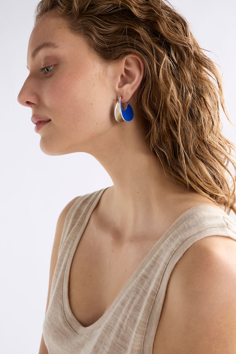 Apenn Large Hoop Earring Earrings - ELK | ELECTRIC BLUE