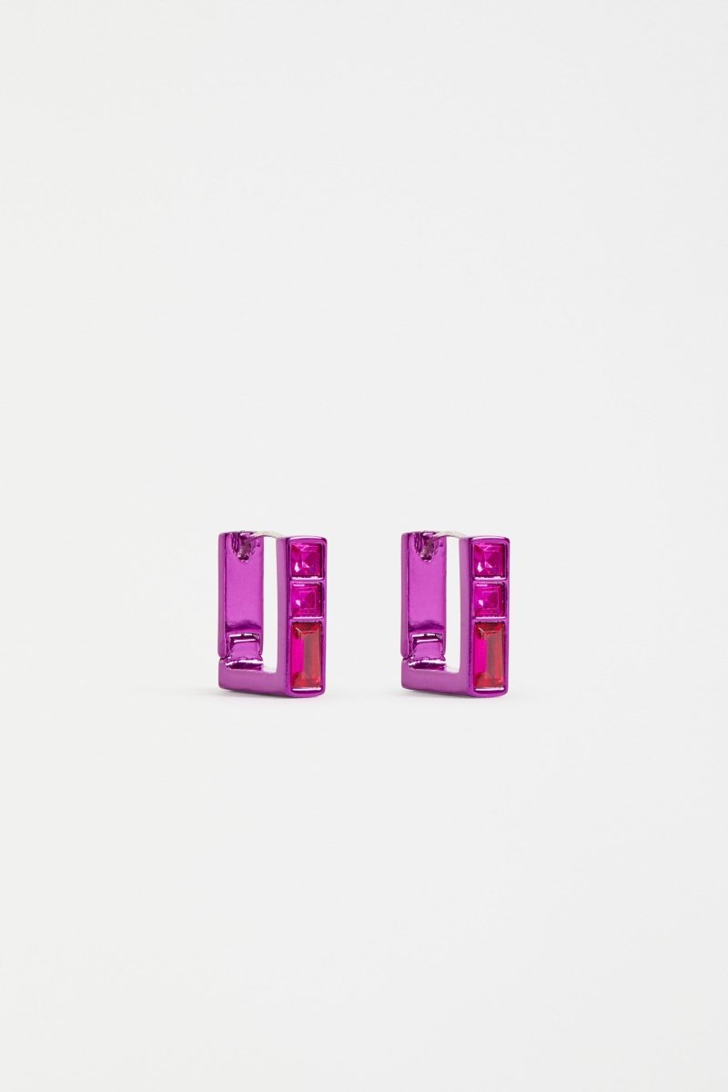 Jilsa Small Hoop Earring Earrings - ELK | FUCHSIA