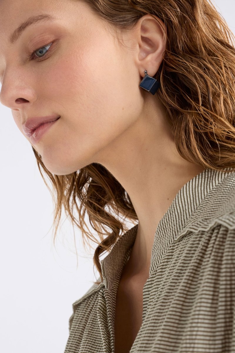 Elta Mini Hoop Earring Earrings - ELK | STEEL BLUE