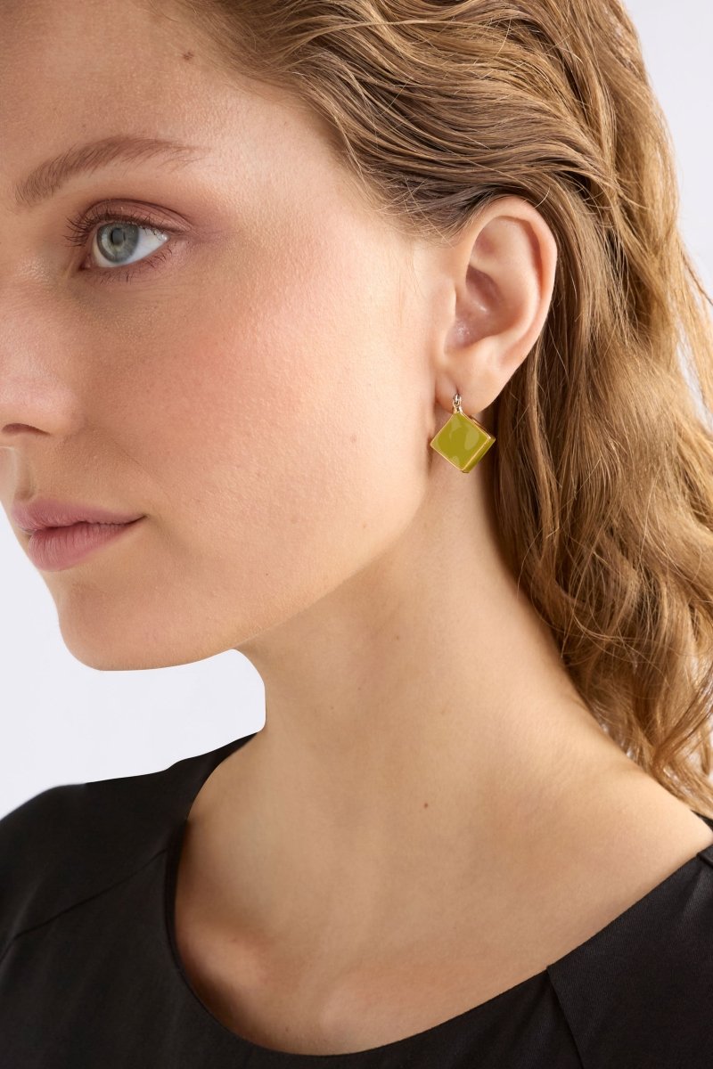 Elta Mini Hoop Earring Earrings - ELK | CHARTREUSE