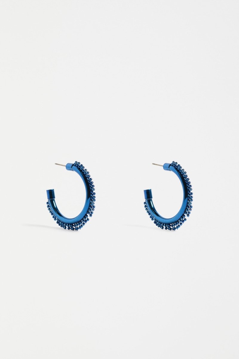 Satta Hoop Earring Earrings - ELK | NAVY