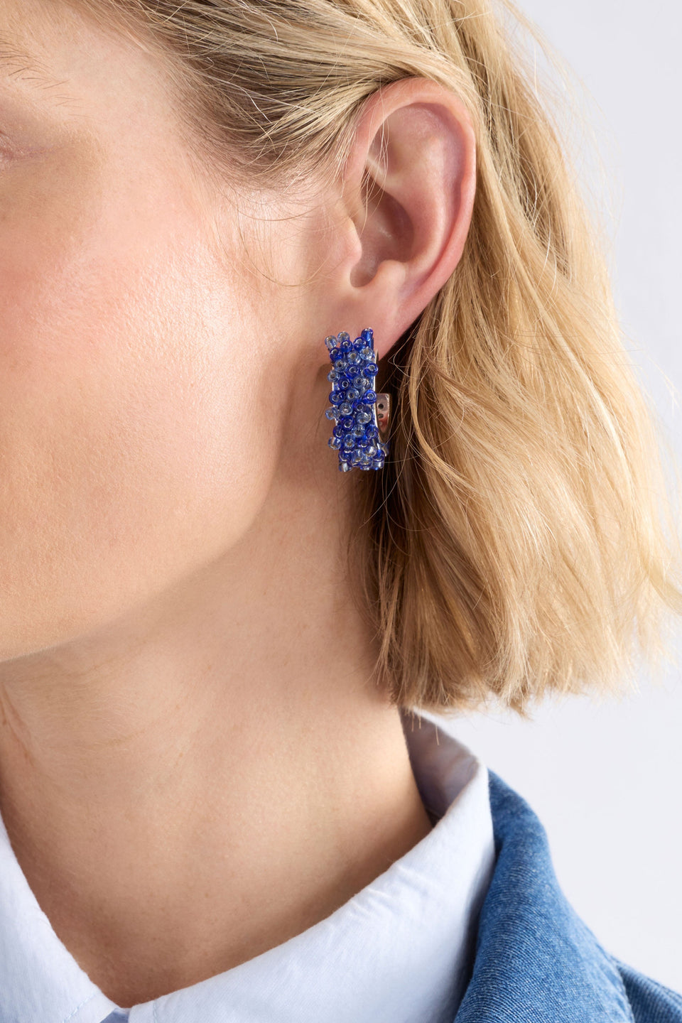 Karan Small Hoop Earring Earrings - ELK | DENIM
