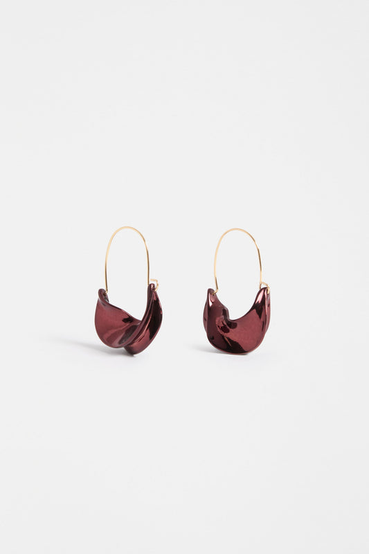 Siita Coloured Hoop Earring Earrings - ELK | ESPRESSO