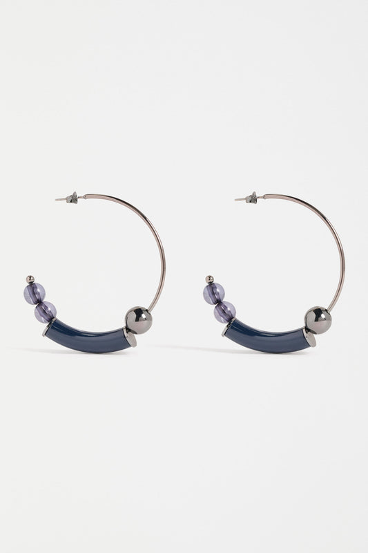 Nyys Large Hoop Earring Earrings - ELK | BLUE STEEL