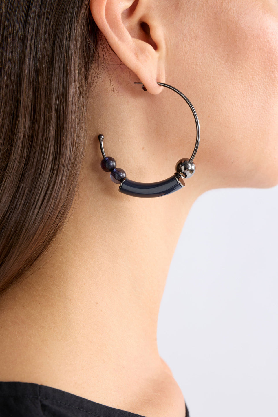Nyys Large Hoop Earring Earrings - ELK | BLUE STEEL