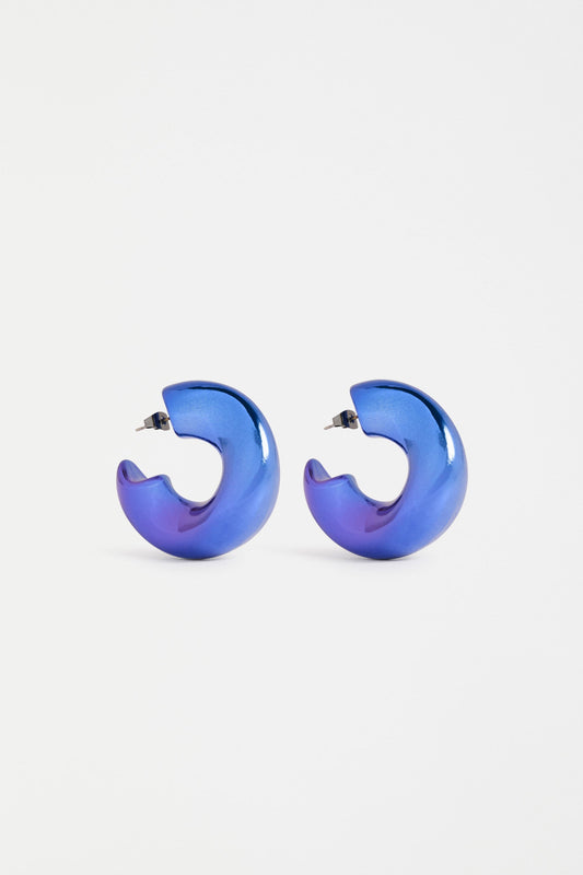Askla Ombre Hoop Earring Earrings - ELK | NAVY PURPLE OMBRE