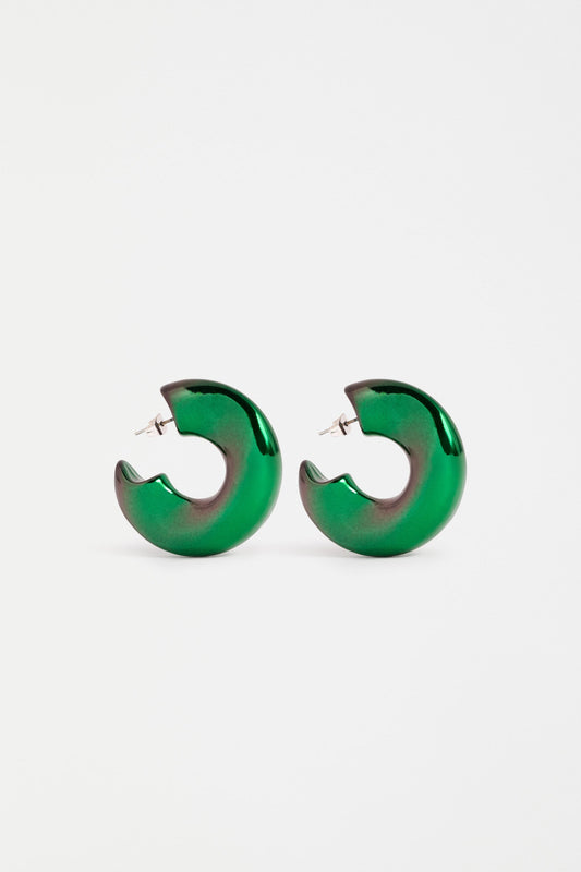 Askla Ombre Hoop Earring Earrings - ELK | GREEN BLACK OMBRE
