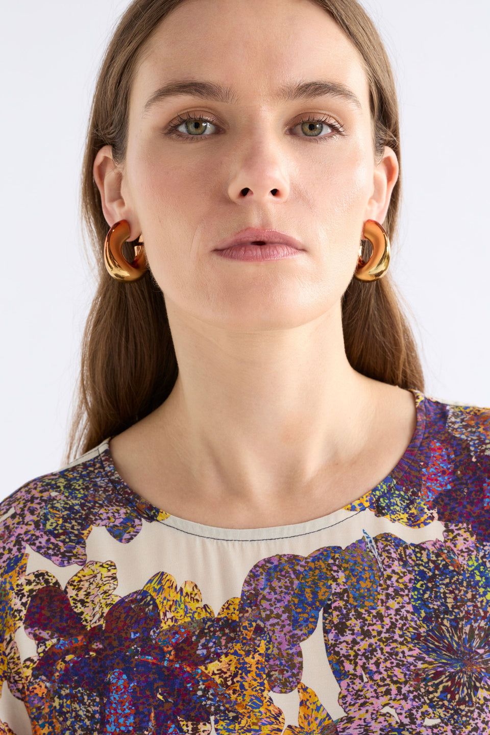 Askla Ombre Hoop Earring Earrings - ELK | GREEN BLACK OMBRE