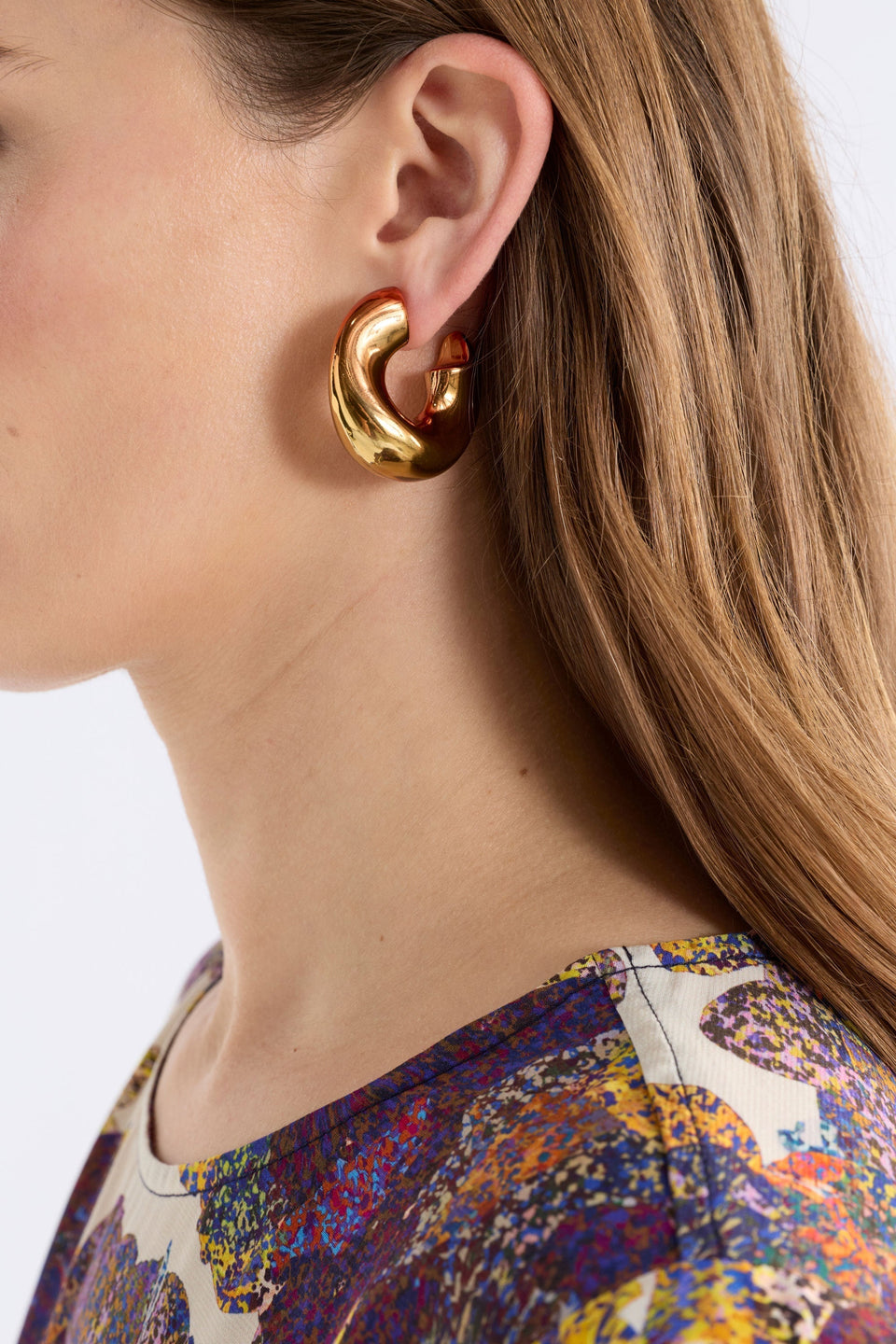 Askla Ombre Hoop Earring Earrings - ELK | ORANGE OMBRE