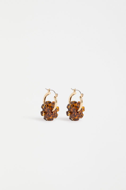 Flakkrin Hoop Earring Earrings - ELK | TORTOISESHELL SPECKLE