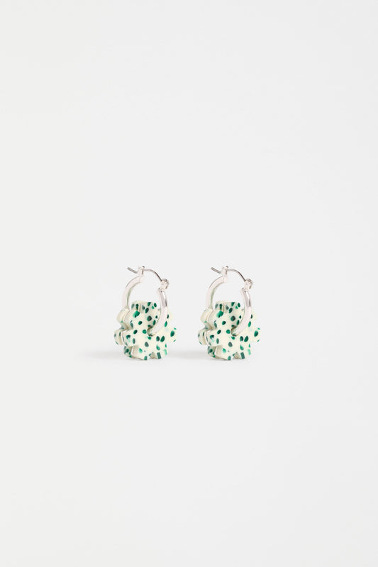 Flakkrin Hoop Earring Earrings - ELK | GREEN SPECKLE