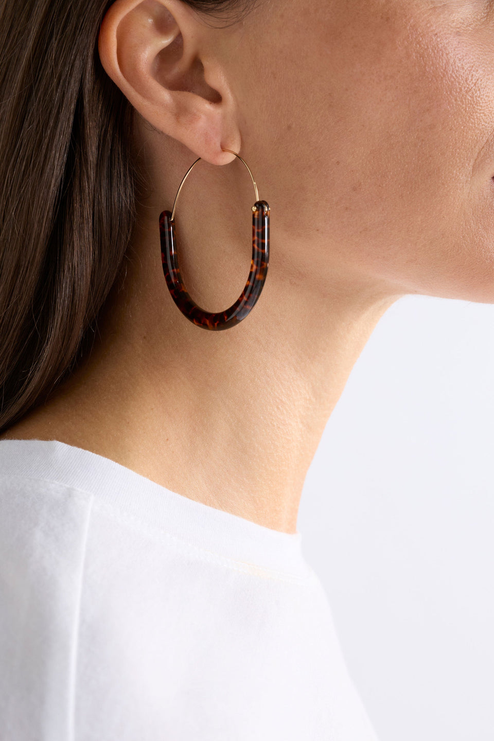 Aki Hoop Earring Earrings - ELK AU | GREEN SPECKLE