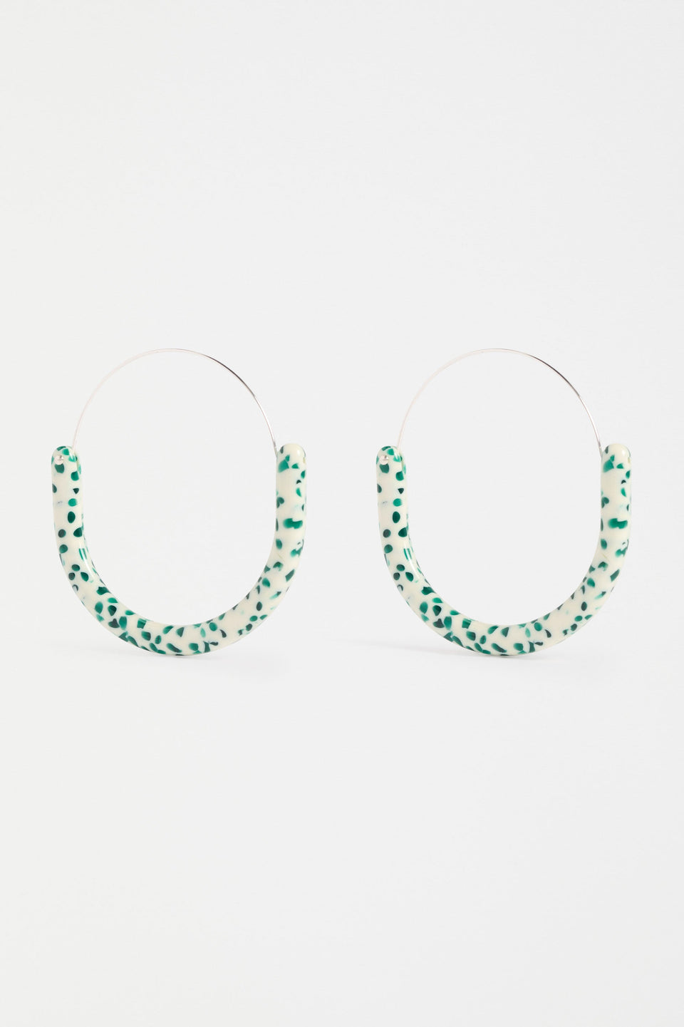 Aki Hoop Earring Earrings - ELK AU | GREEN SPECKLE