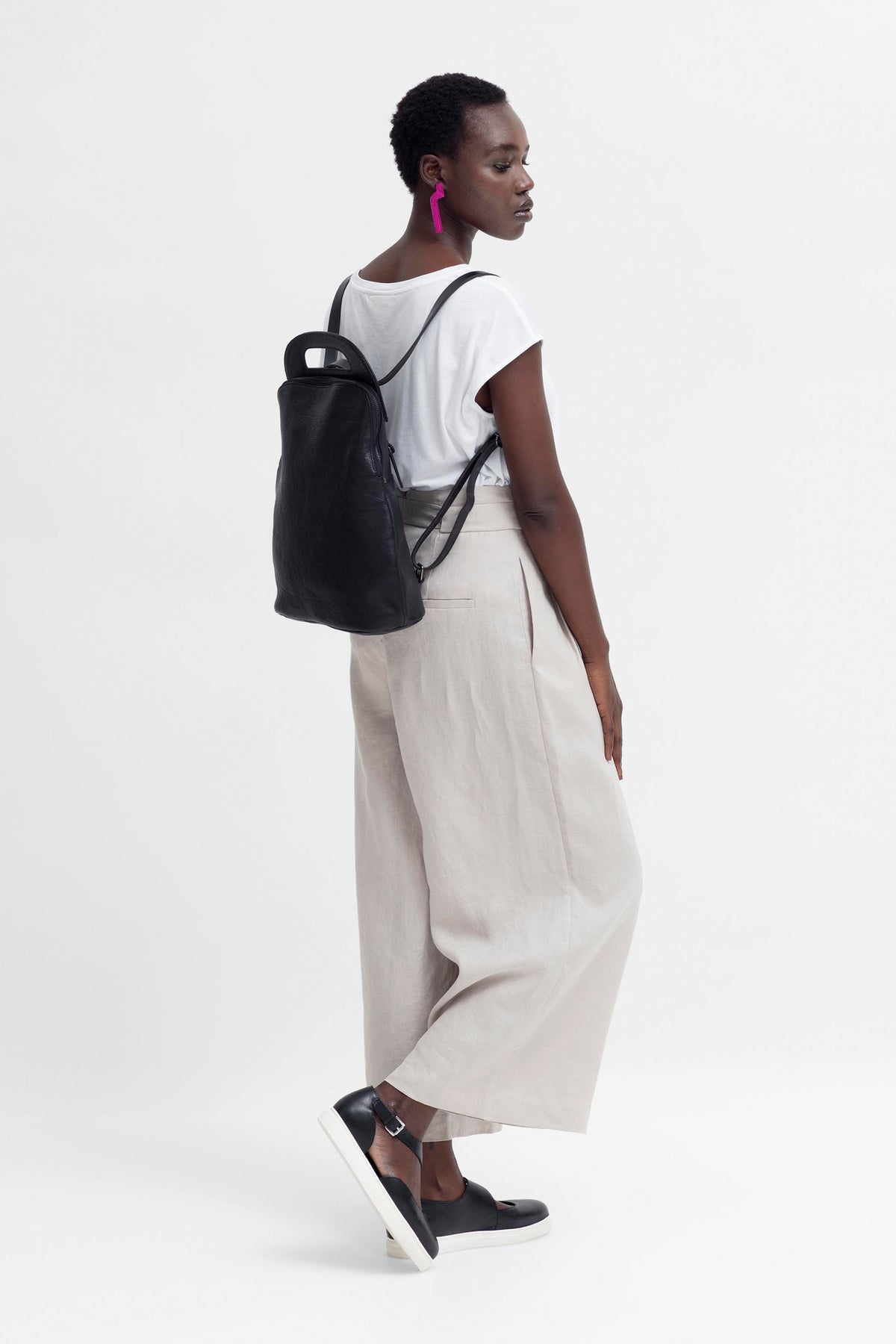 Forde Soft Cow Leather Backpack Model new | BLACK