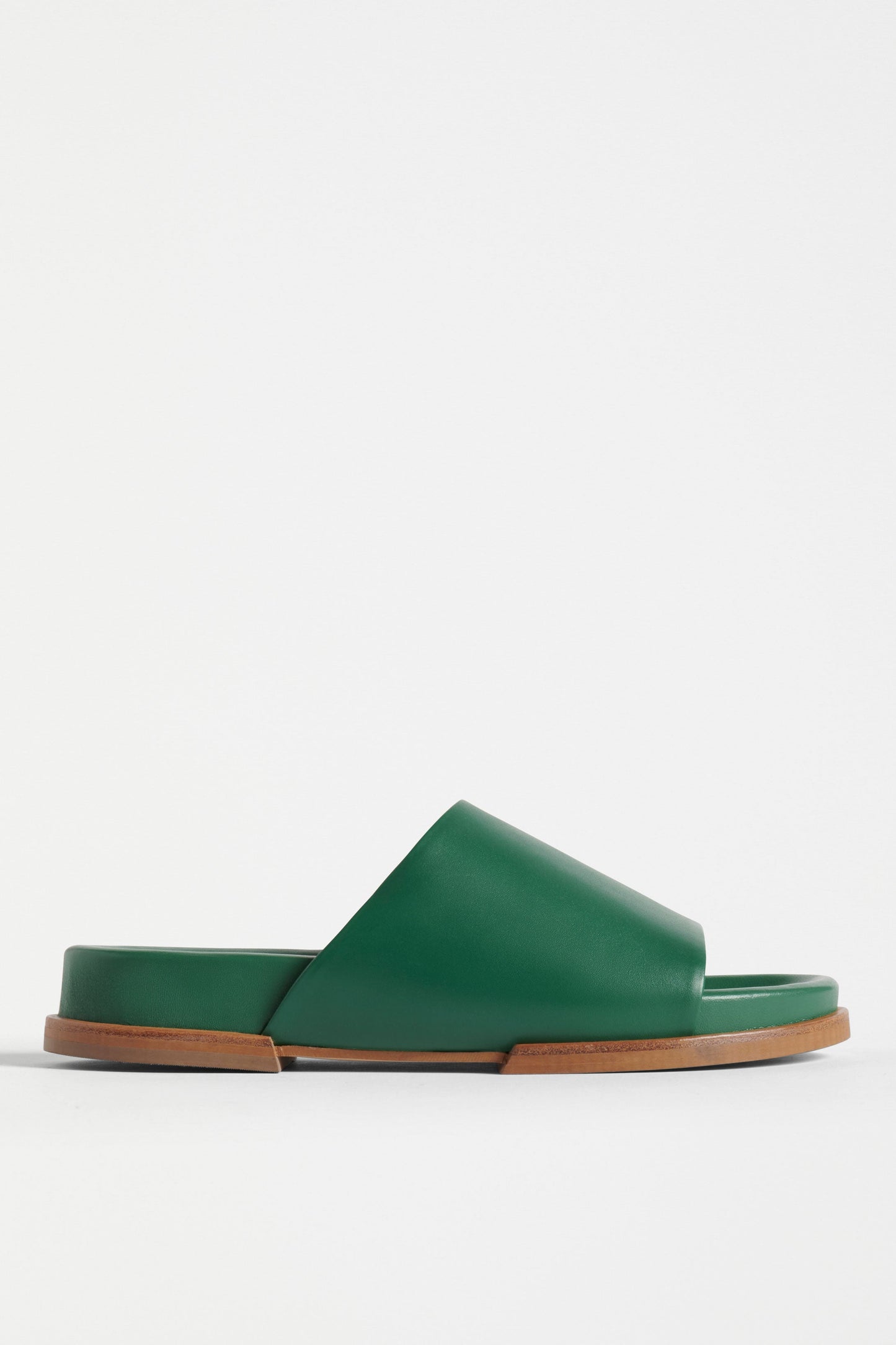 Etin Leather Slide Side | GREEN