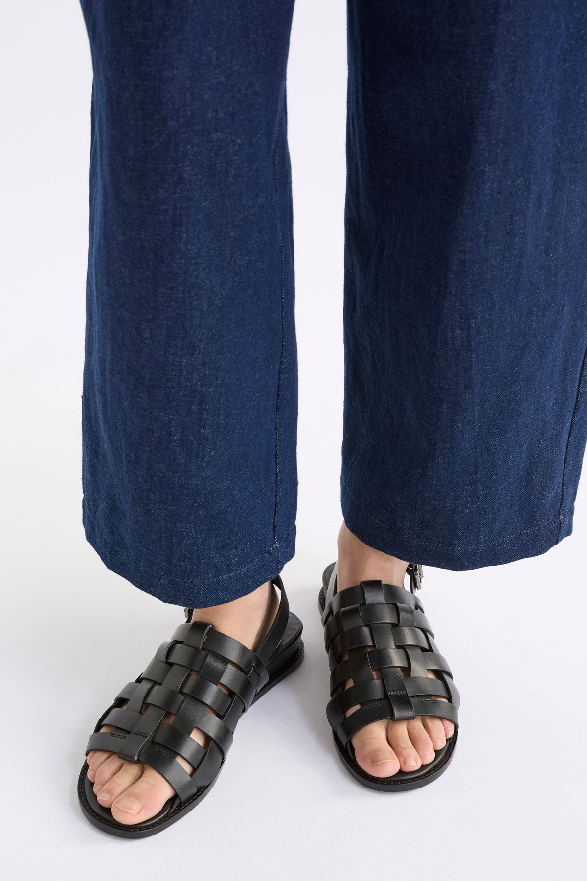 Ostt Sandal Shoe on model front view | BLACK