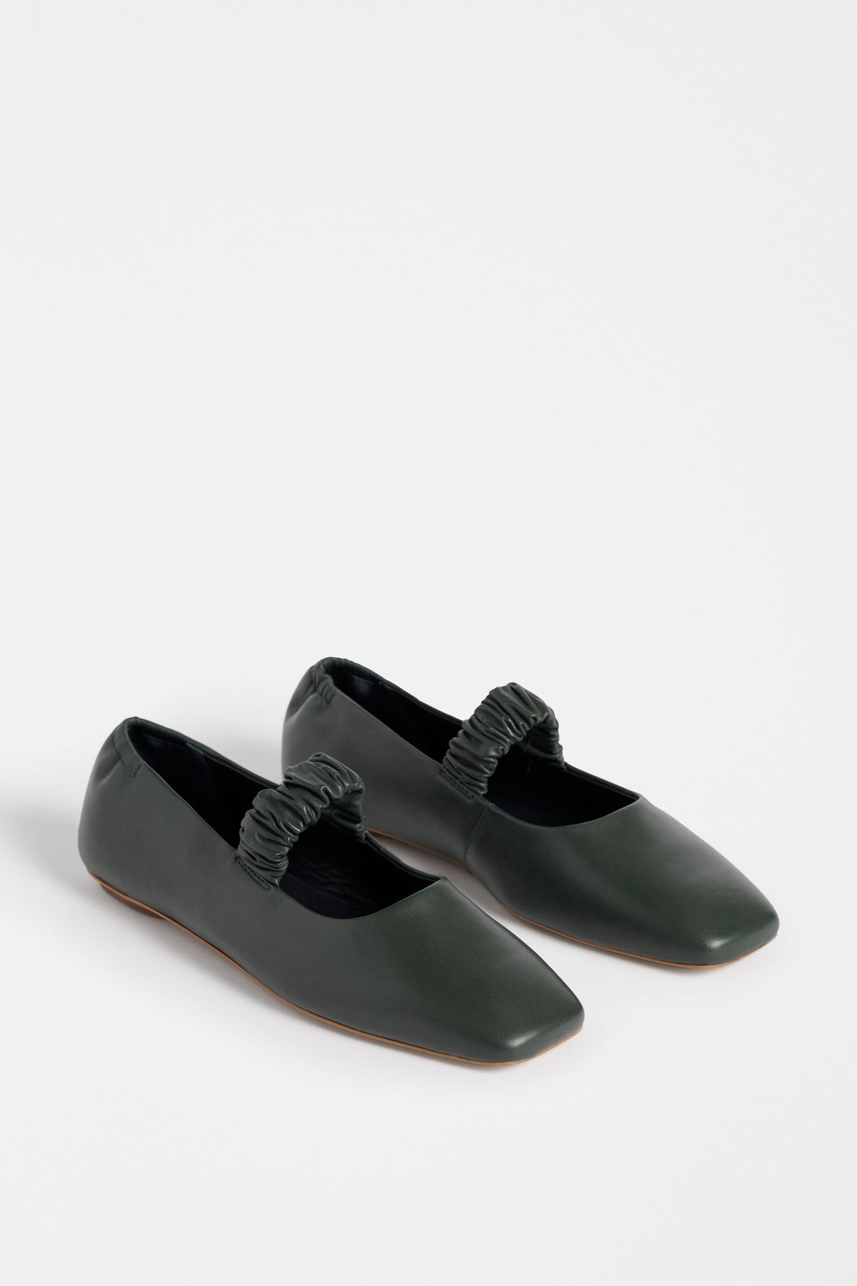 Kuren Ballet Flat Shoe Flat Lay side view | DARK JASPER