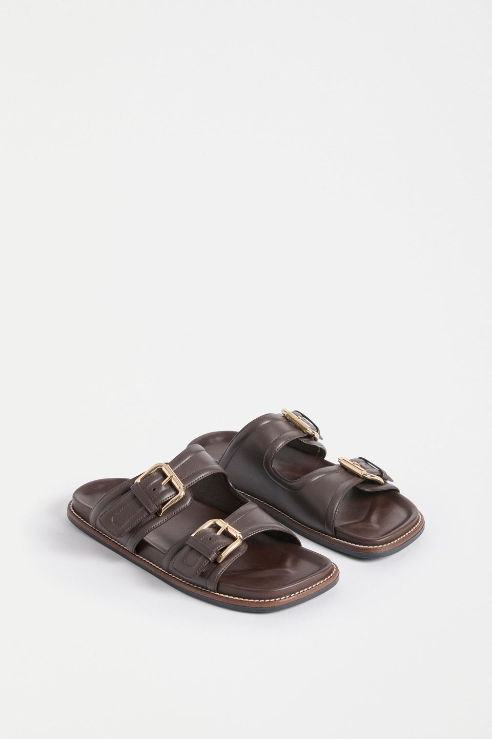 Beren Slide Espresso Sandals - ELK | ESPRESSO