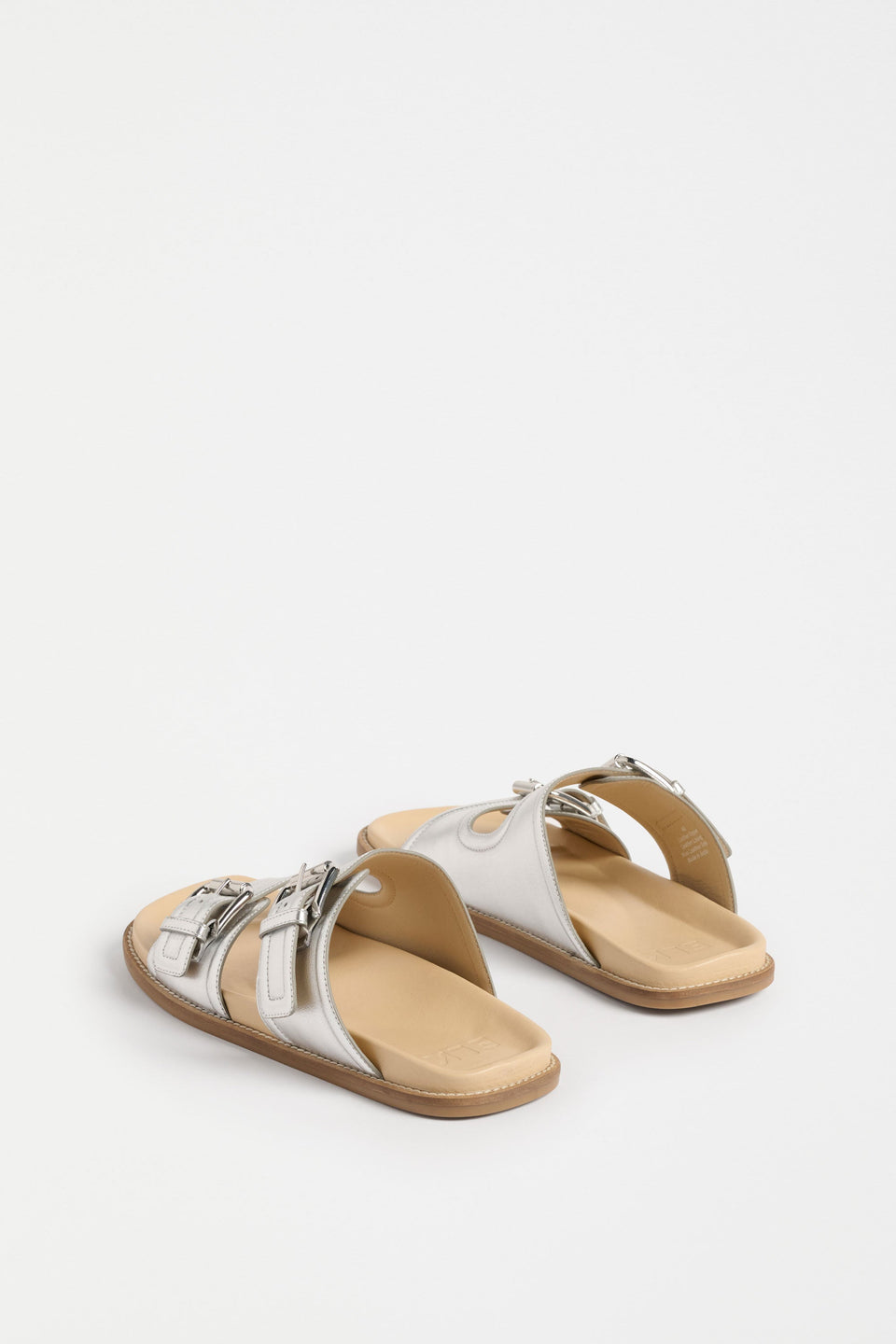 Beren Slide Silver Sandals - ELK | SILVER
