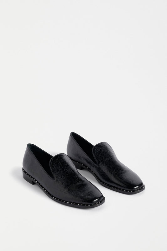 Alddra Loafer Flats - ELK | BLACK