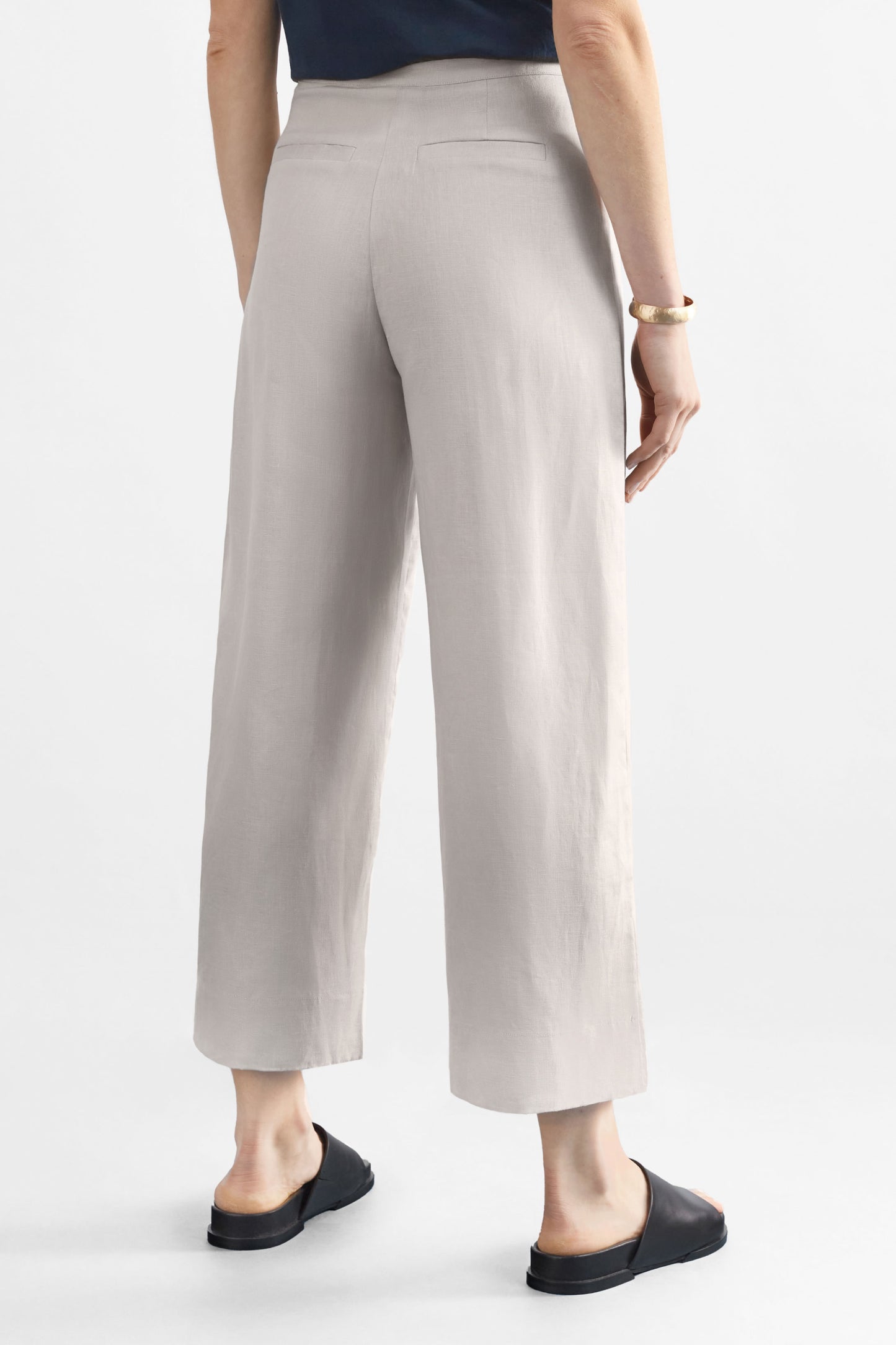 Hersom High Waist Linen Pant Model Back | FLAX