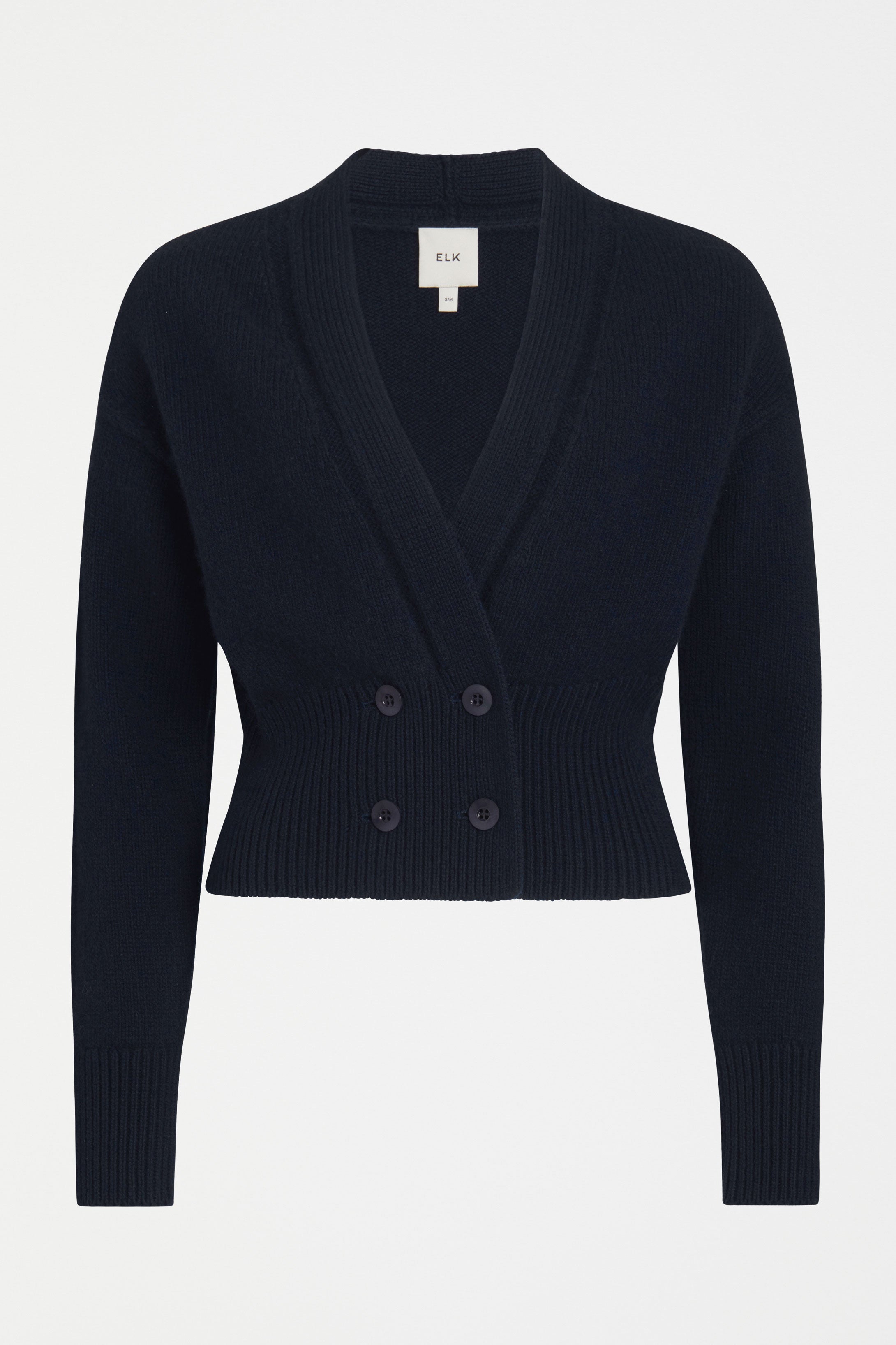 Shop The Knytte Double Breasted Organic Cotton Cropped Cardigan