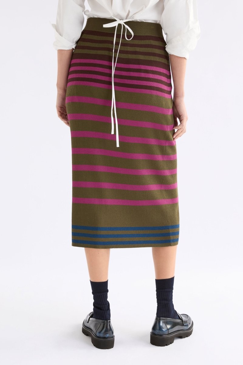 【美品】Geeong striped knit skirt Shop The Pinto Striped Knit Midi Pencil Skirt | ELK AU