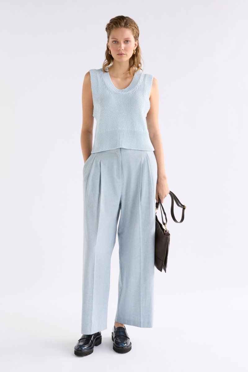 Mikkel Vest Pearl Blue Knitwear - ELK | PEARL BLUE