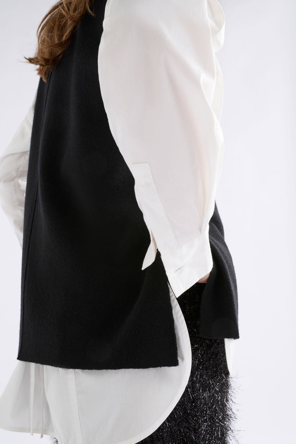 Alin Knit Vest Knitwear - ELK | BLACK