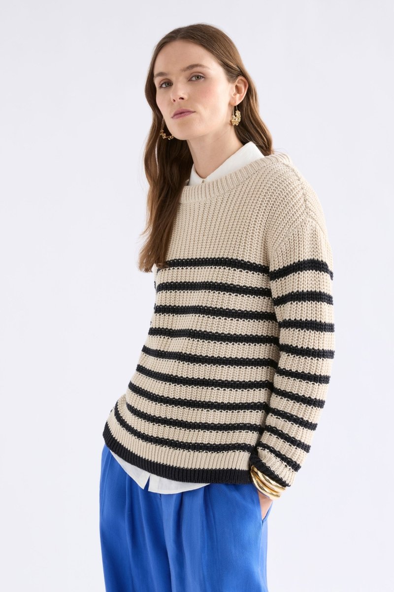 Tuuva Sweater Knitwear - ELK | CHALK BLACK