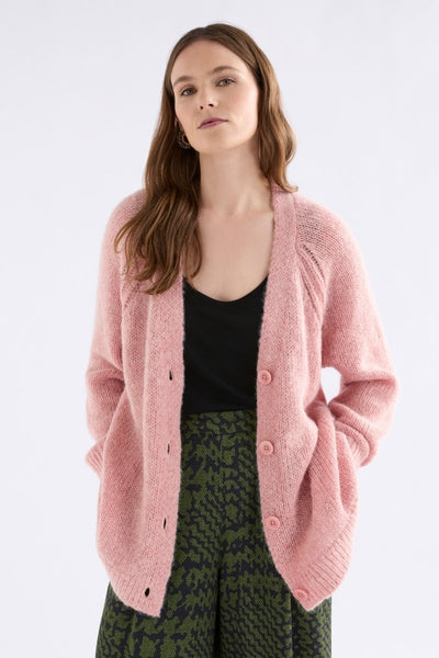 Shop The Ineke Alpaca-Merino Long CardiPink Salt | ELK AU