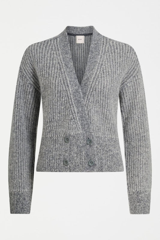 Aleph Cardi Knitwear - ELK | MID GREY MELANGE