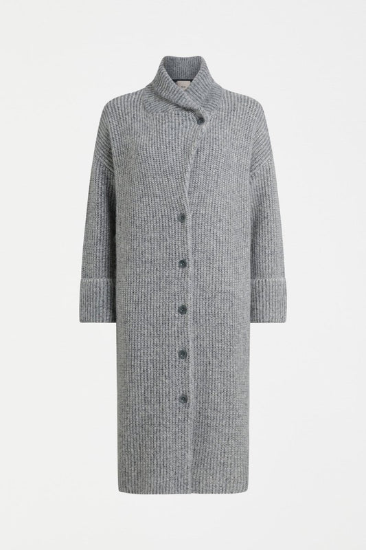 Aleph Longline Cardi Knitwear - ELK | MID GREY MELANGE