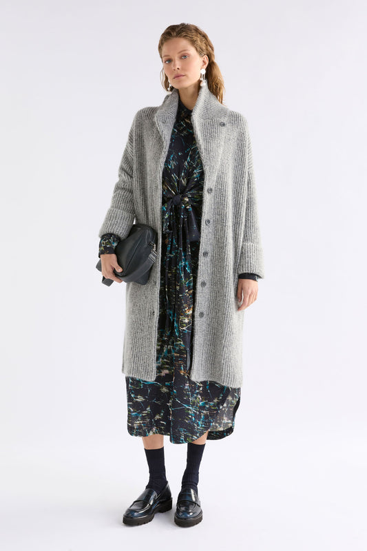 Aleph Longline Cardi Knitwear - ELK | MID GREY MELANGE