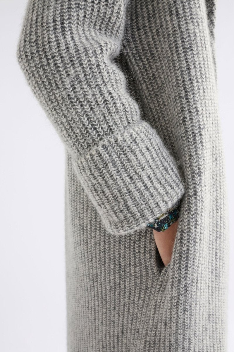 Aleph Longline Cardi Knitwear - ELK | MID GREY MELANGE