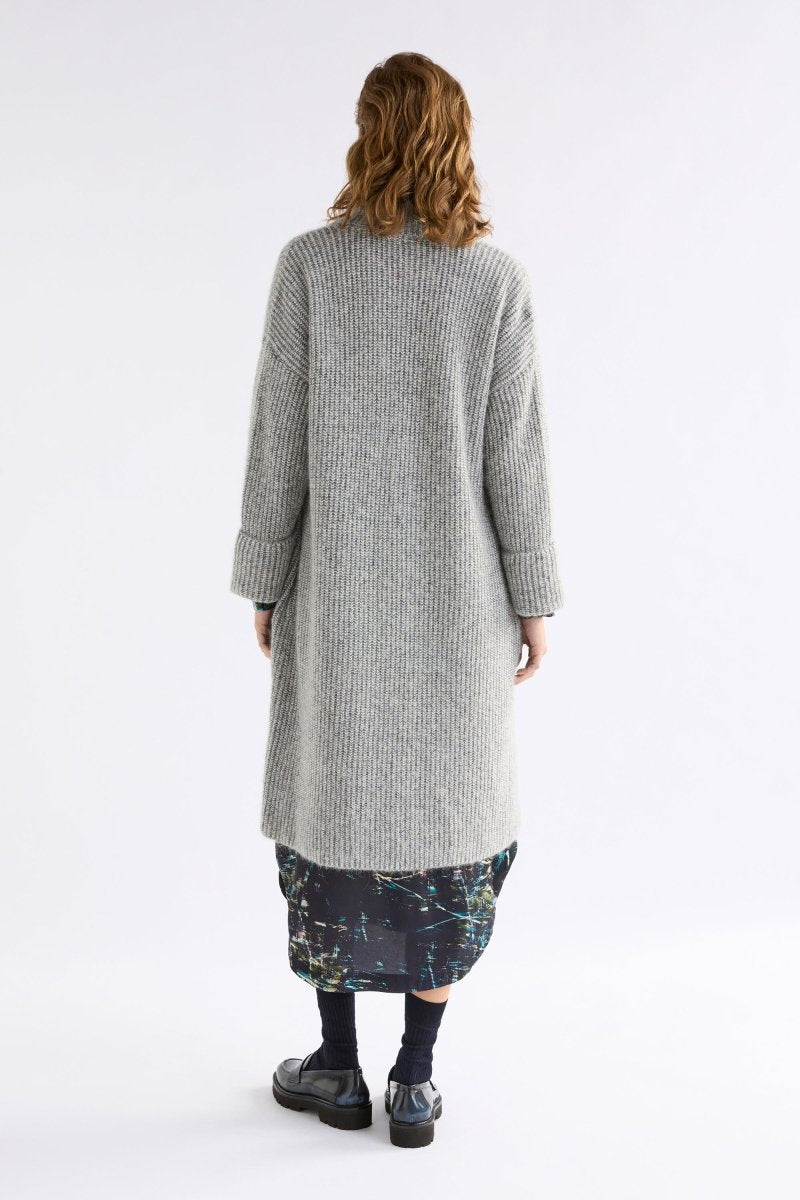 Aleph Longline Cardi Knitwear - ELK | MID GREY MELANGE