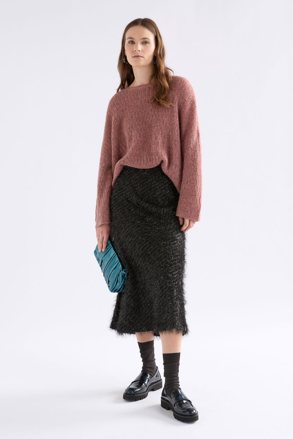 Agna Pattern Sweater Rosewood Knitwear - ELK | ROSEWOOD