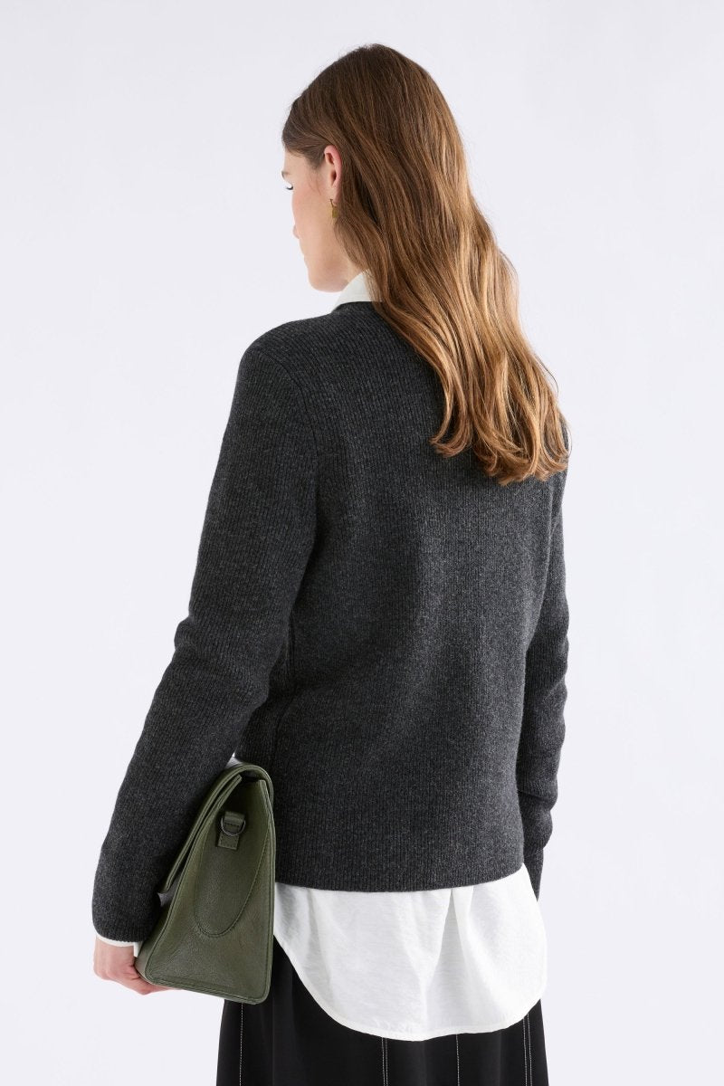 Nevis Sweater Charcoal Knitwear - ELK | CHARCOAL