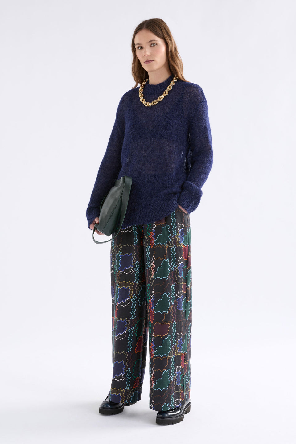 Fjer Sweater Bright Navy Knitwear - ELK | BRIGHT NAVY