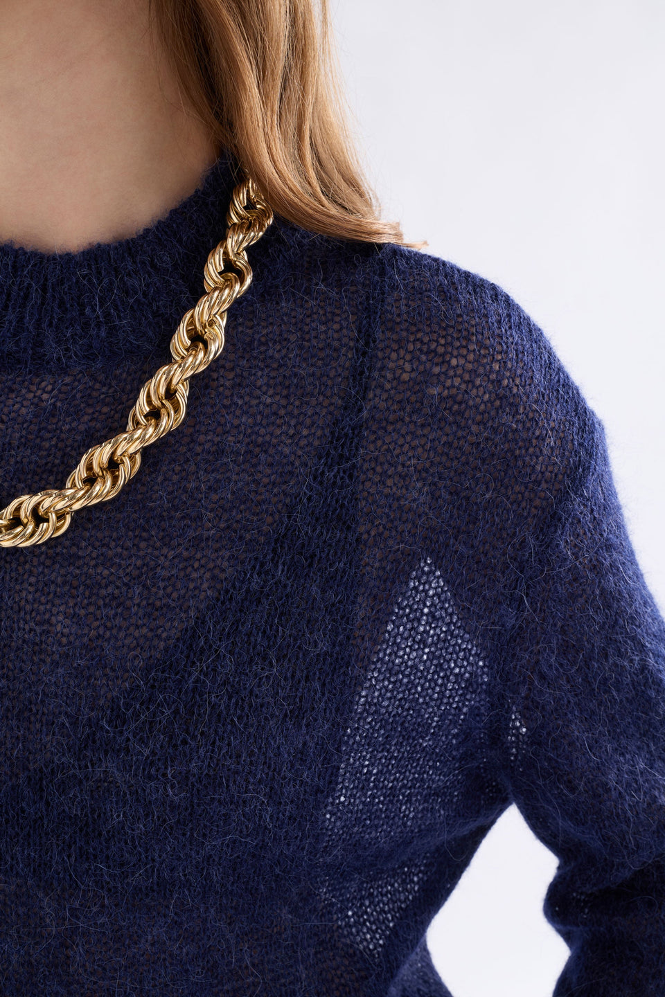 Fjer Sweater Bright Navy Knitwear - ELK | BRIGHT NAVY