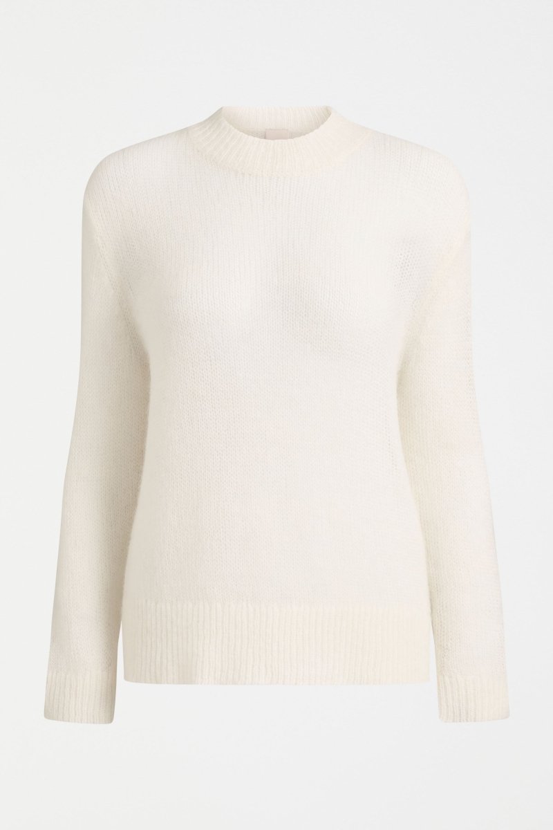 Shop the Fjer Lightweight Open Knit Sweater Off White | ELK AU