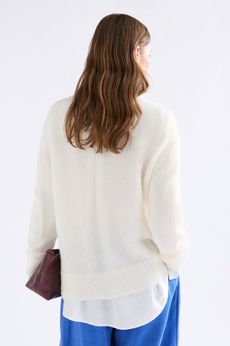 Shop the Fjer Lightweight Open Knit Sweater Off White | ELK AU