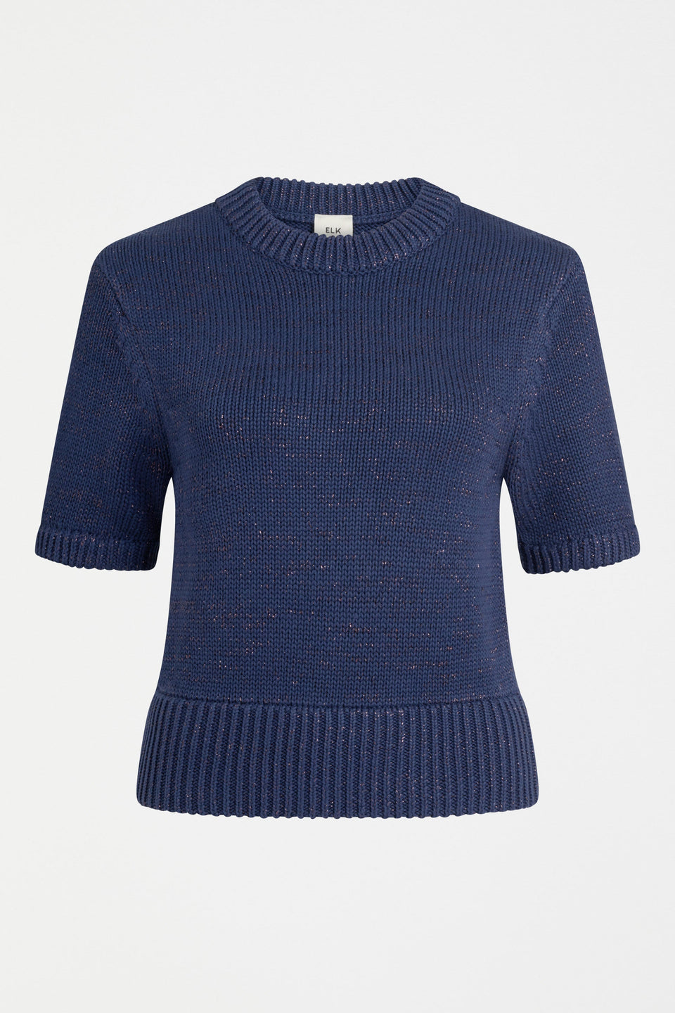 Luft Lurex Knit Top Navy Copper Knitwear - ELK | NAVY COPPER